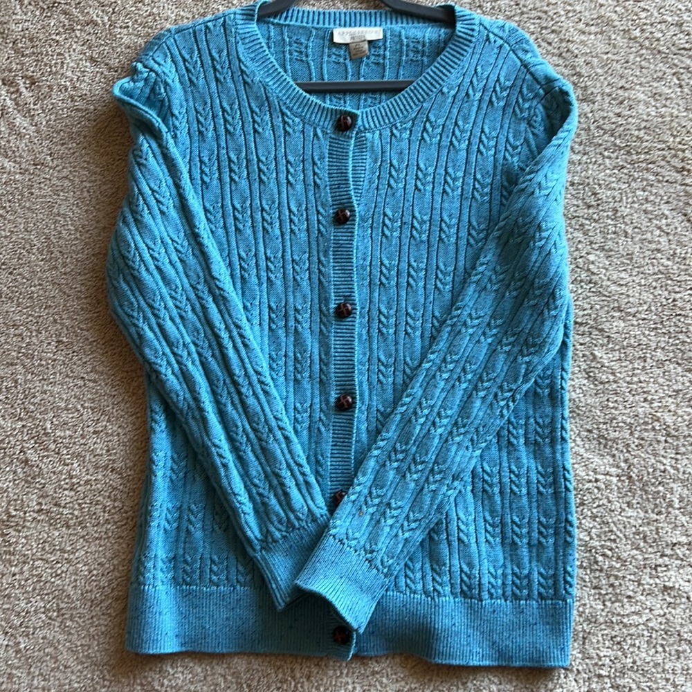 Appleseed’s NWOT Cardigan Sweater -Grotto Blue